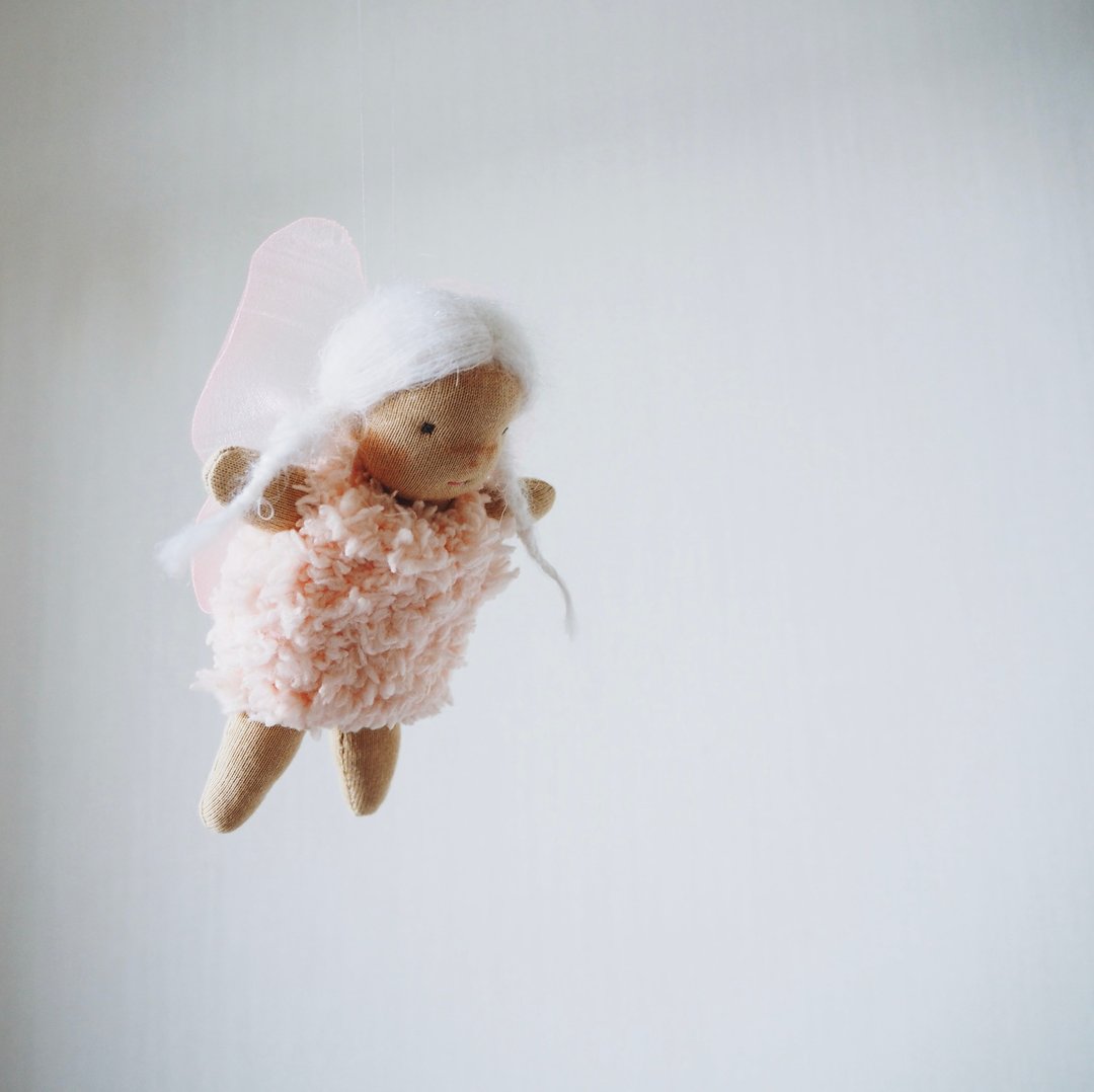 Cute Flower Fairy doll - Waldorf pocket dolls- dolls made with love - 玩具/玩偶 - 其他金属 多色