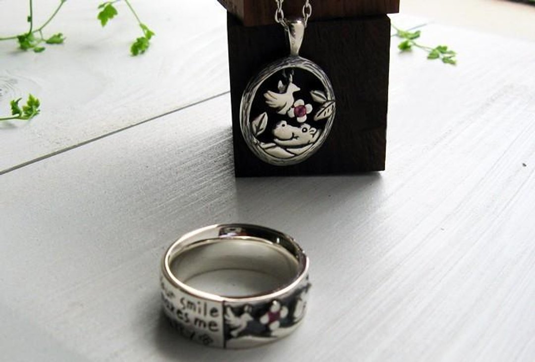 Love letter Silver pendant - 项链 - 银 银色