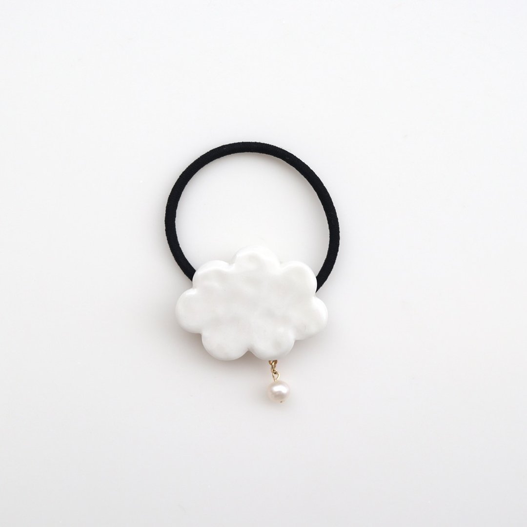 Cloud hair tie - 发饰 - 陶 白色