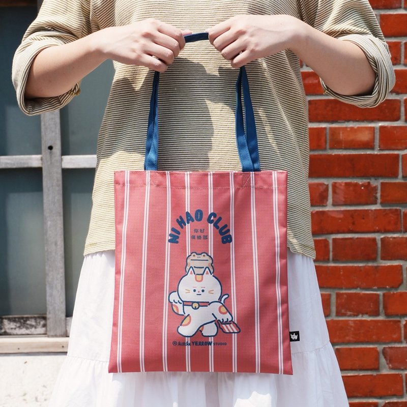 防泼水A4手提袋 你好俱乐部 招财猫 - 手提包/手提袋 - 聚酯纤维 红色