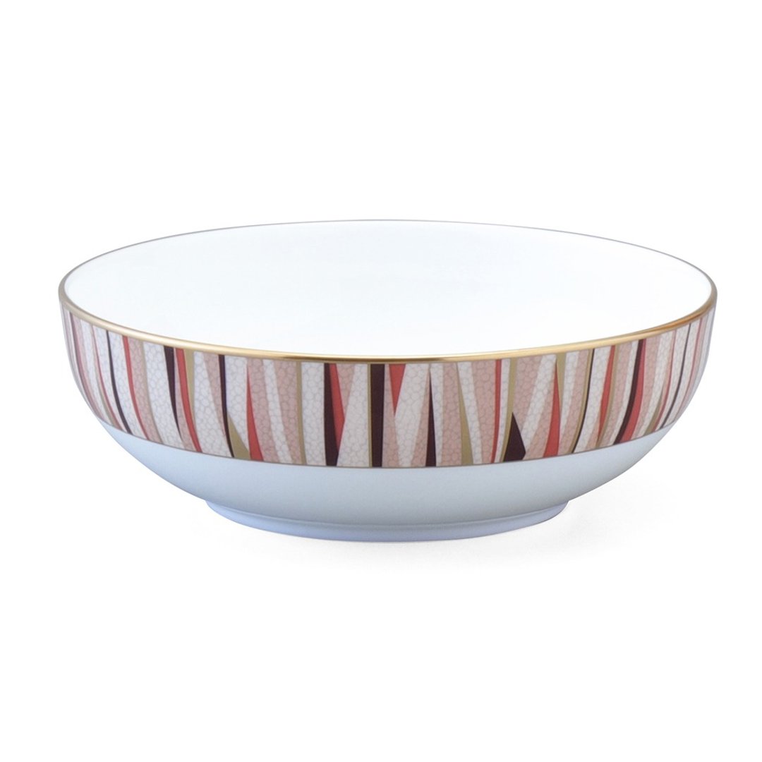 Mordern Stripes 食尚摩登沙拉碗(13cm)-桔红 - 碗 - 陶 多色