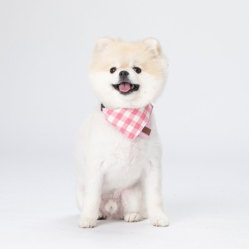 Pawfect-Fit! Pet Bandana 双面宠物领巾 (S) - 衣/帽 - 棉．麻 粉红色