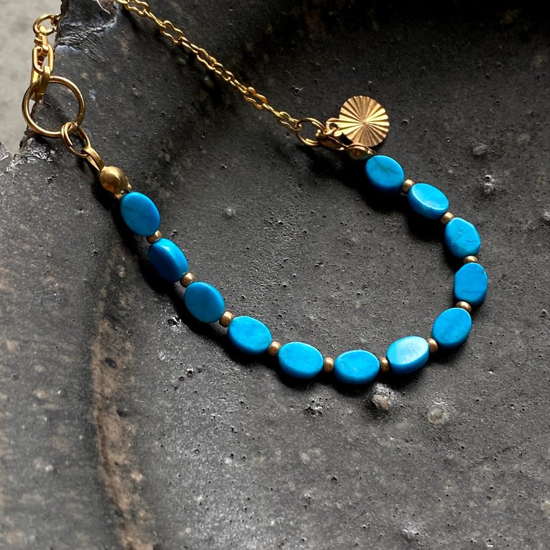 椭型土耳其半宝石手链 - 手链/手环 - 其他材质 蓝色