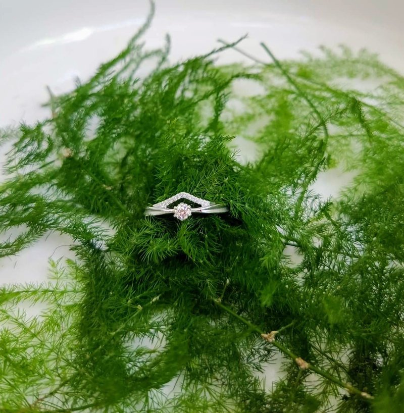 10分钻婚戒设计(1枚) - 戒指 - 宝石 银色