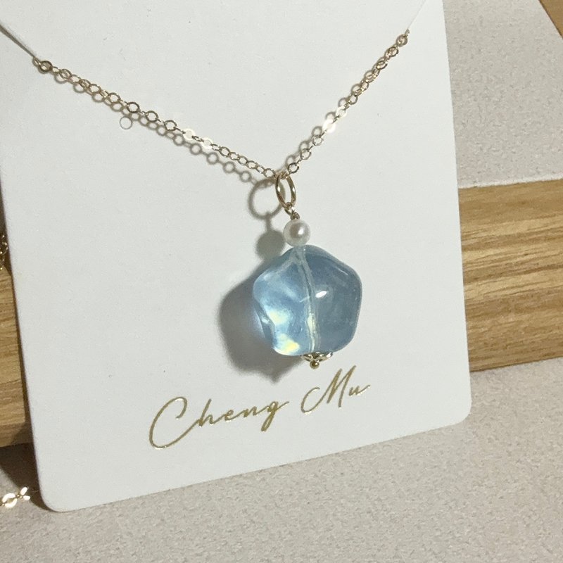 海蓝宝星星 14kgf项链 - 项链 - 水晶 