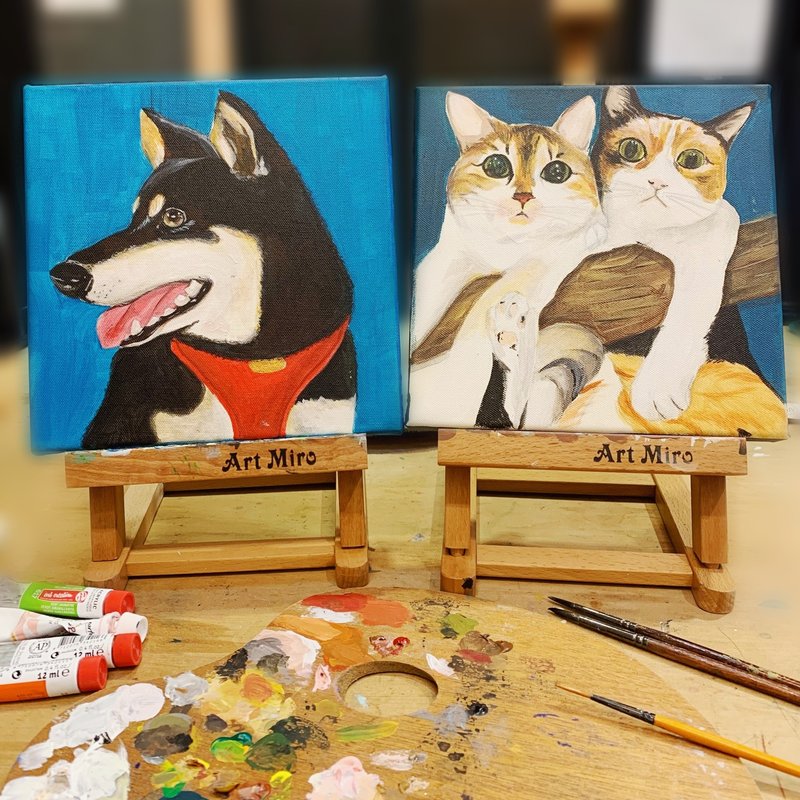 【一人成团】毛小孩的日常 / 压克力动物插画设计 - 简v老师 - 插画/绘画/写字 - 棉．麻 