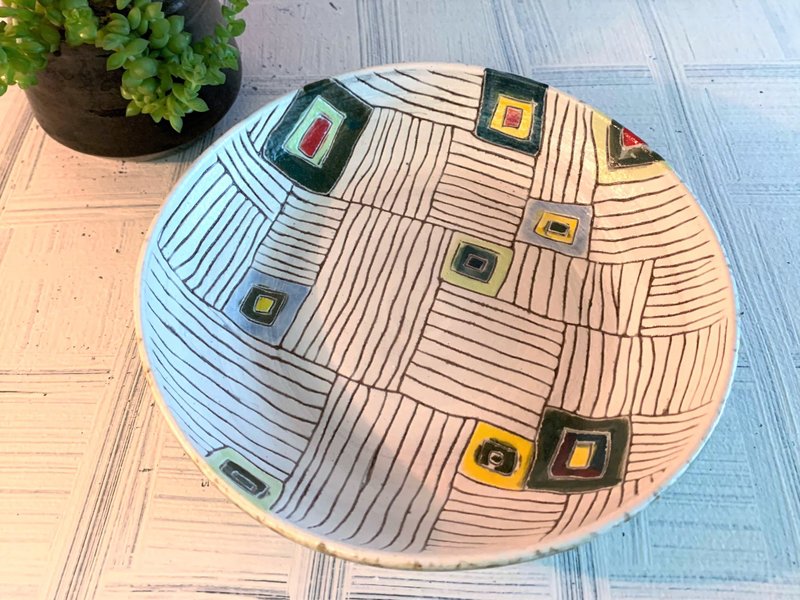 平行时空陶制圆盘_陶器餐盘 - 盘子/餐盘/盘架 - 陶 白色