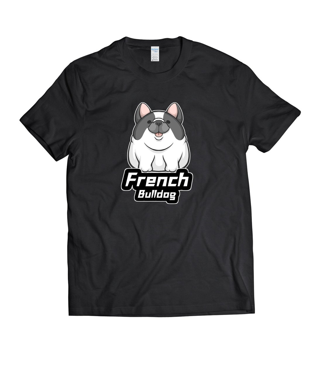 可爱胖嘟嘟法斗 黑白法斗-T-shirt 白/黑/灰/藏青 - 男装上衣/T 恤 - 棉 多色