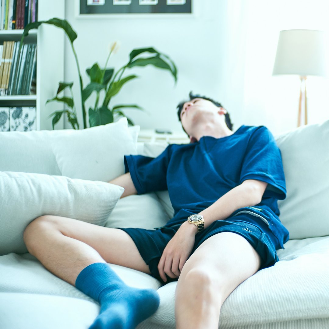休閒棉褲 SWEAT SHORTS / 香港設計 / 潮服 / 男裝 女裝 / 優質 (寶藍色) - 男士长裤 - 棉 蓝色