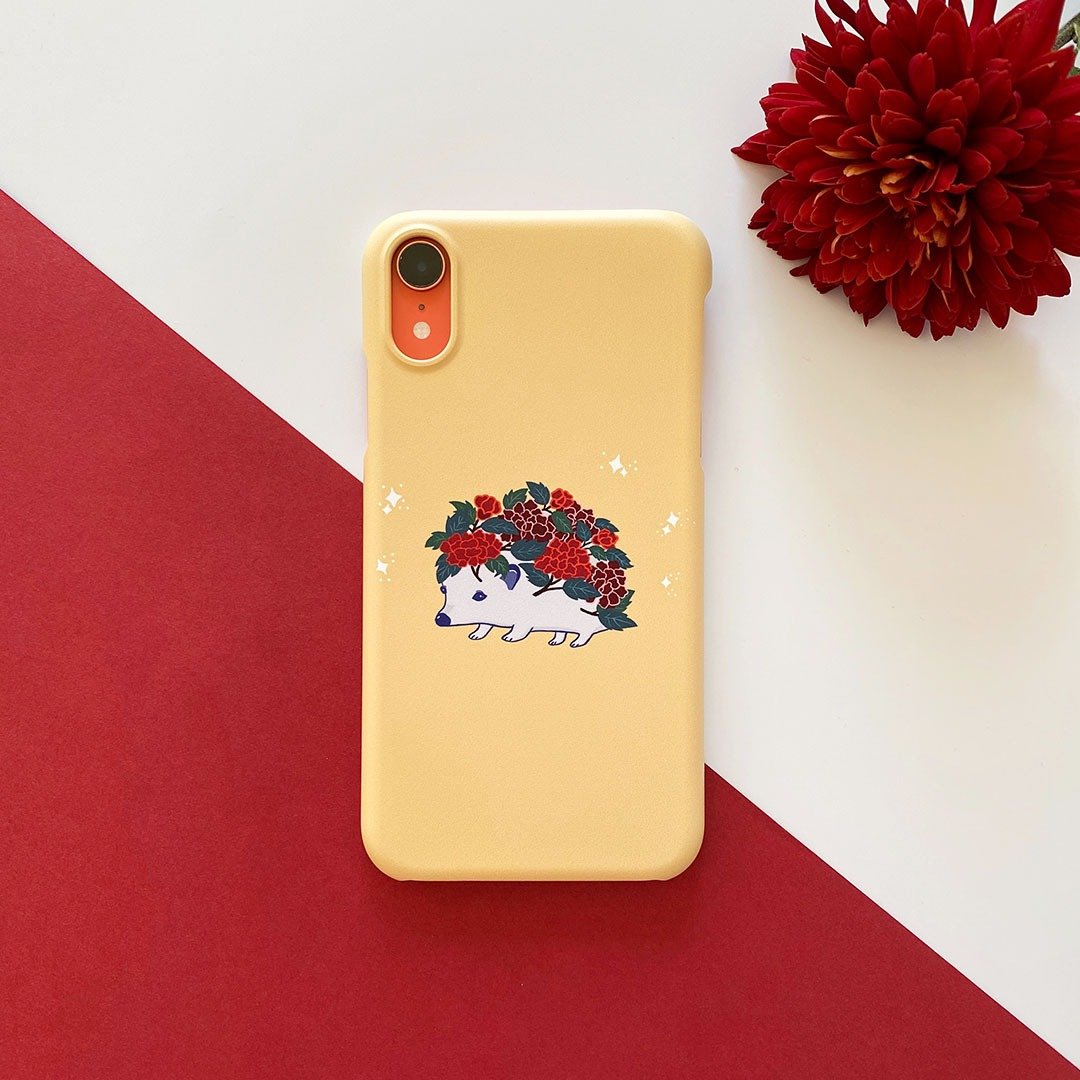 iPhone Case // Hedgehog - 手机壳/手机套 - 塑料 黄色