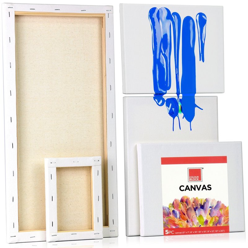 COLOUR BLOCK 5PCS帆布画框组 流体画 画框 画布 - 插画/绘画/写字 - 棉．麻 