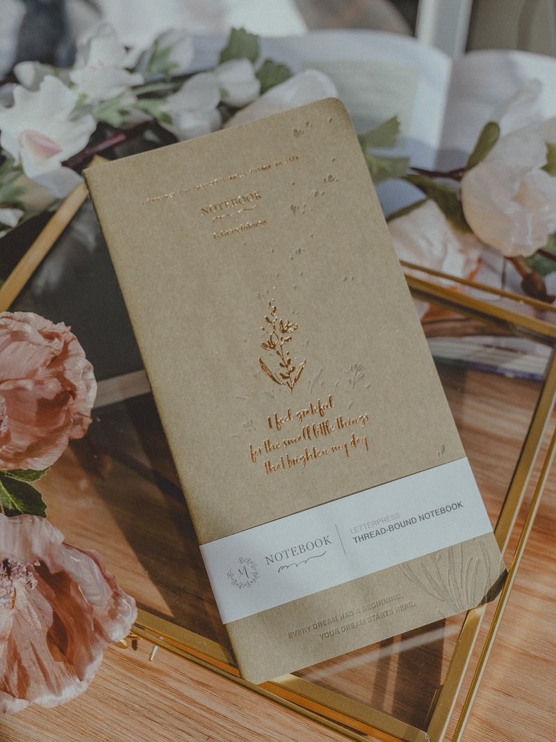 手工活版线装长型笔记本(点阵内页) - G.感恩 - 笔记本/手帐 - 纸 绿色