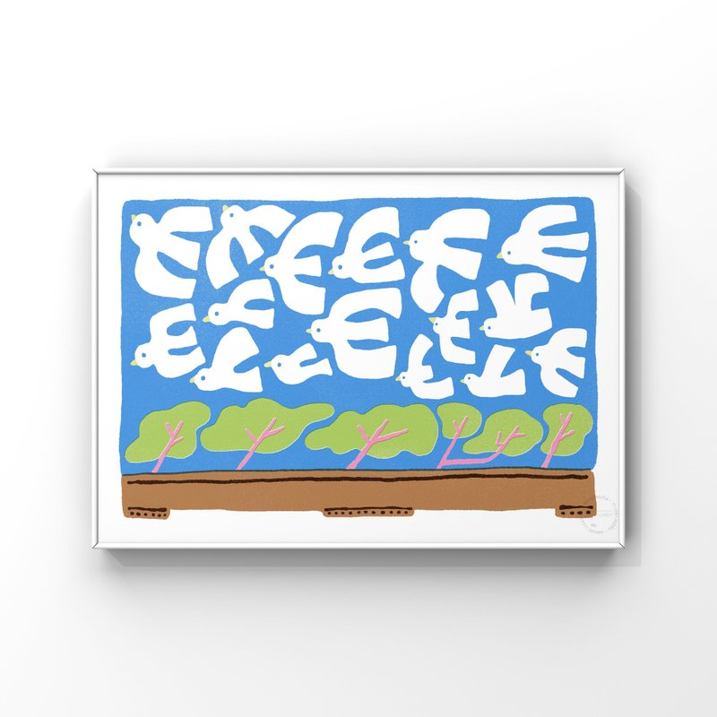 FREEDOM 自由的树  - 印刷画/挂画/海报/插画海报 - 海报/装饰画/版画 - 纸 蓝色