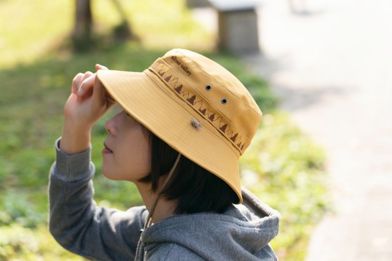 Silver Valley 森林阔边帽-枫叶黄 - 帽子 - 棉．麻 橘色