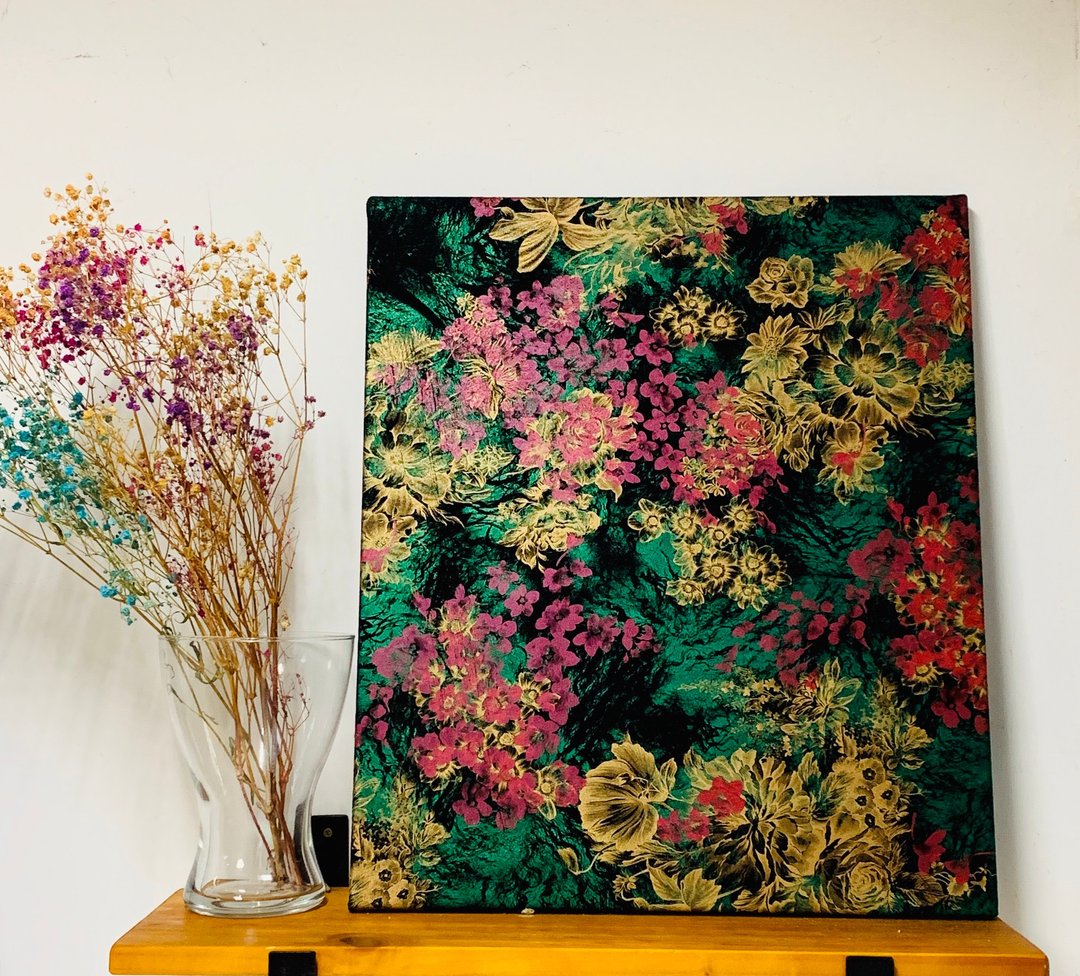 【梁絮皮艺】真皮 皮革装饰画/北欧室内居家/牛皮/平面花纹/Glomr - 画框/相框 - 真皮 黑色