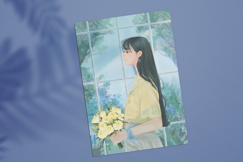 【插画收藏】Lisianthus in Waiting 等待的洋桔梗 A4/A3喷墨印刷 - 海报/装饰画/版画 - 纸 多色