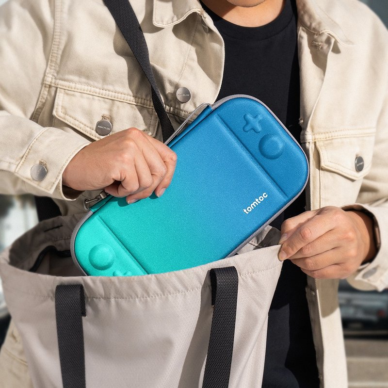 Tomtoc 玩家首选二代 Switch 2 主机收纳包 海洋派对 - 其他 - 聚酯纤维 蓝色
