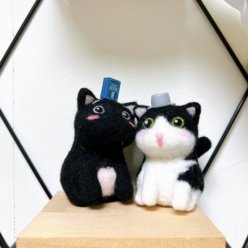 Q版羊毛毡猫星人 X 全身款 - 编织/刺绣/羊毛毡/裁缝 - 羊毛 