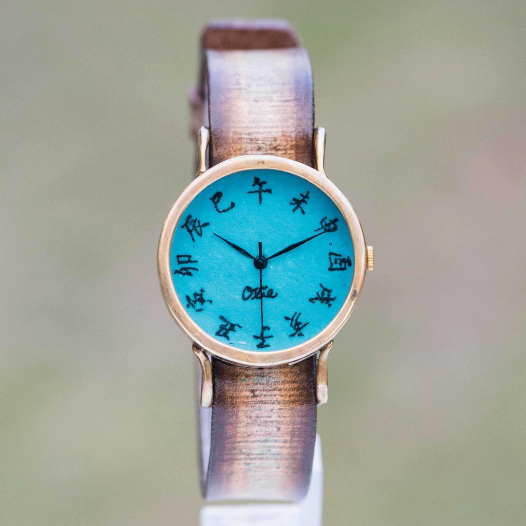 [Page for exclusive use of Simi Chiu] Edomoji watch Shibu blue green L and SS - 女表 - 其他金属 蓝色