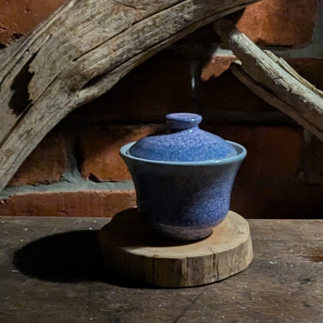 薰紫星空 手拉胚  盖杯 星点釉 手作陶艺 上班族疗愈礼 - 茶具/茶杯 - 陶 