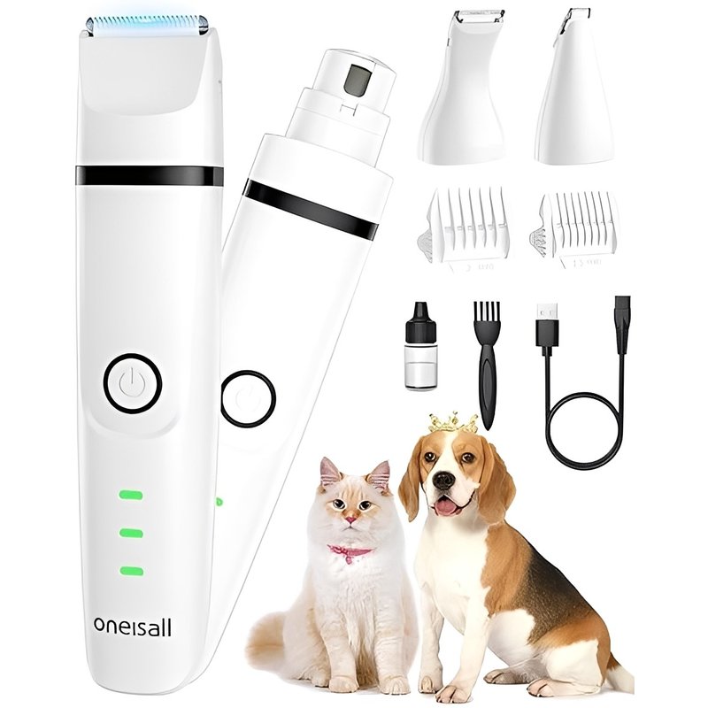 【超安静】Oneisall 4 合 1 静音狗猫剪刀 | N12│多功能铲毛器 - 清洁/美容 - 其他材质 