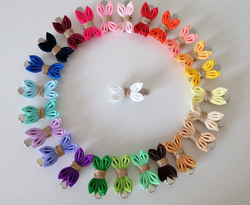 Set of 4 hair clips for furry friends Shih Tzu, Biewer, Toy Poodle, Yorkie, Pom - 清洁/美容 - 聚酯纤维 多色