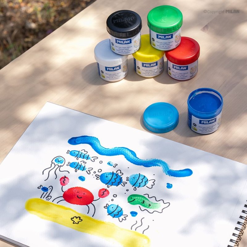 MILAN无毒手指膏基础6色组_40ml - 其他 - 颜料 多色