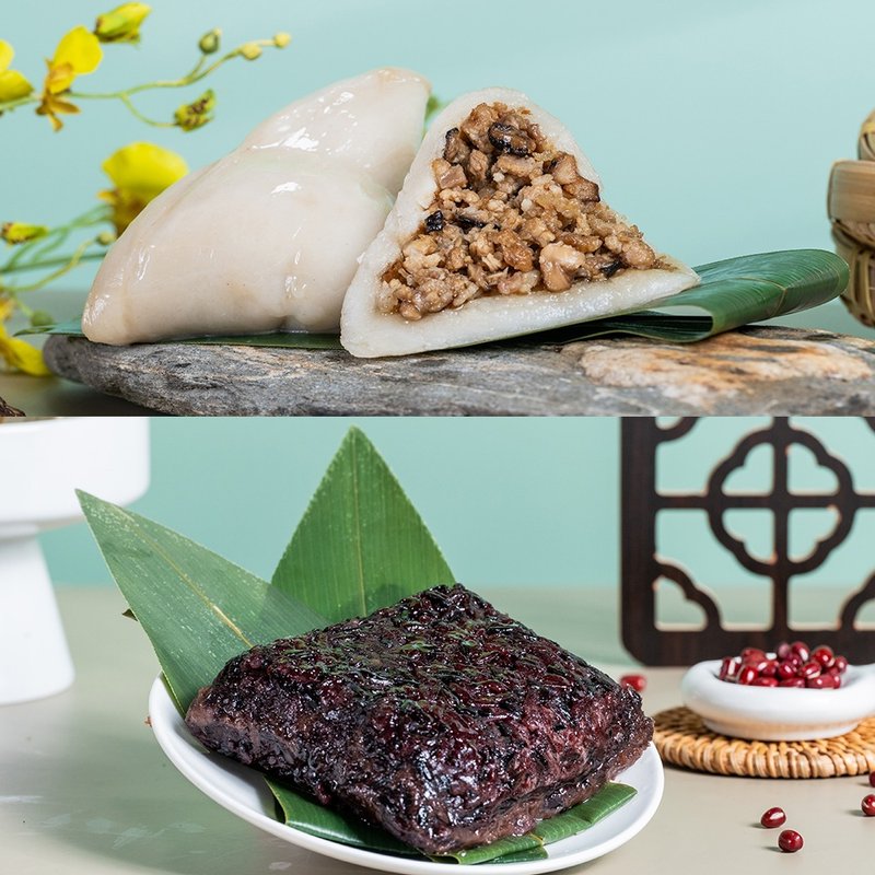 预购【圆山大饭店】至臻礼组(客家古早粽3入+红豆紫仁粽3入)(含运 - 五谷杂粮/米 - 其他材质 