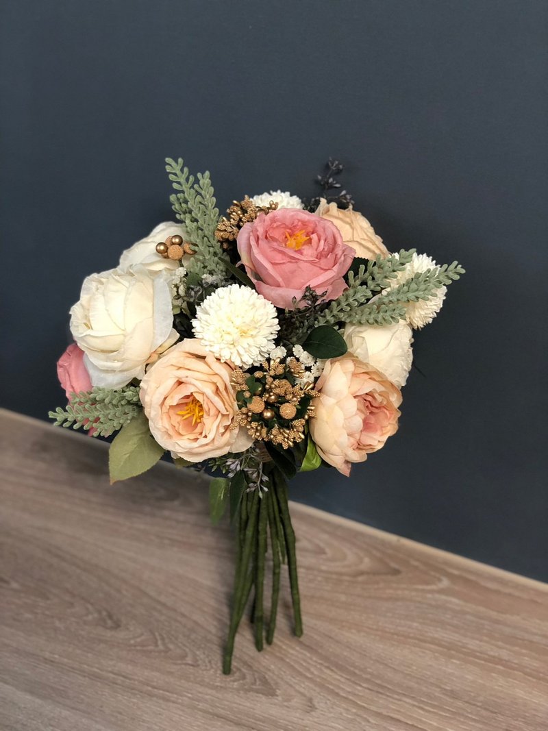 【WS │拟真捧花】捧花 婚礼 结婚 婚纱 登记 结婚 求婚 七夕 - 干燥花/捧花 - 植物．花 