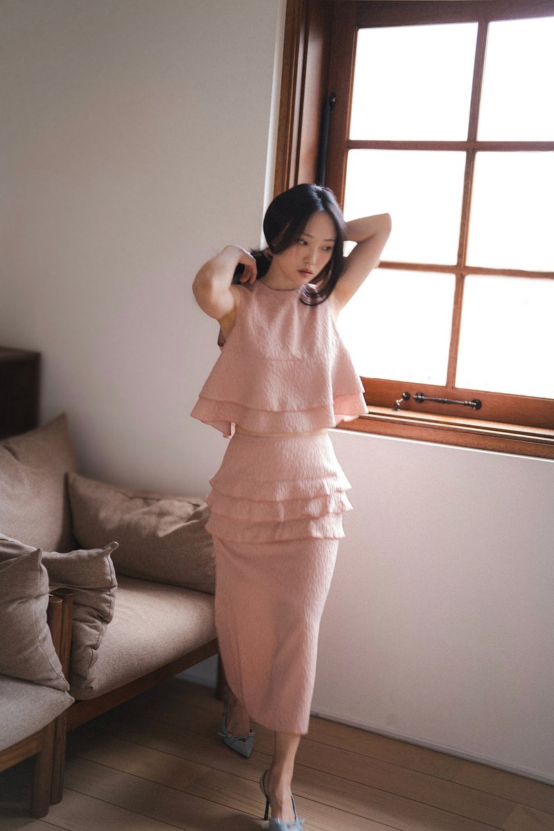 爱丽儿两件式套装 - 洋装/连衣裙 - 聚酯纤维 粉红色