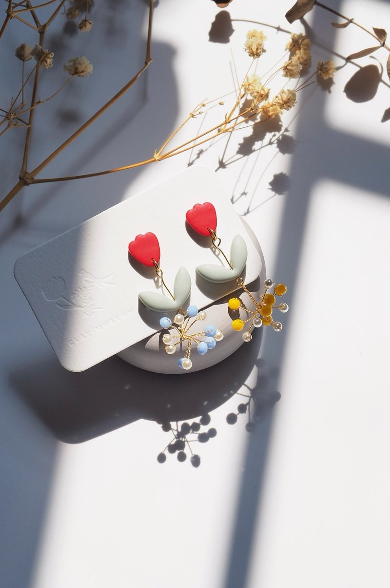 花火耳环 - 耳环/耳夹 - 其他材质 