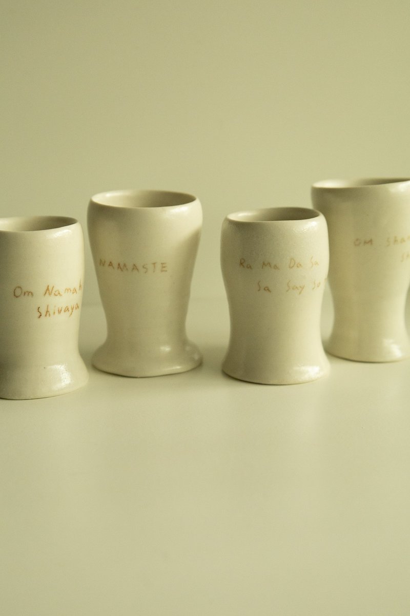 Mantra 锥形小杯/薰香台/蛋杯 - 蜡烛/烛台 - 陶 