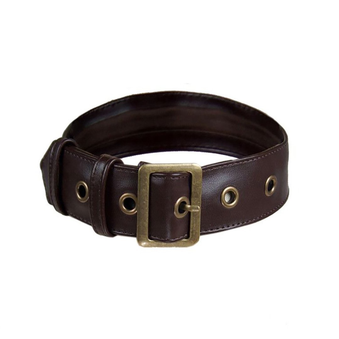 蒸汽朋克  steampunk 咖棕 皮革 choker 颈圈 脖圈脖饰 - 项链 - 真皮 咖啡色