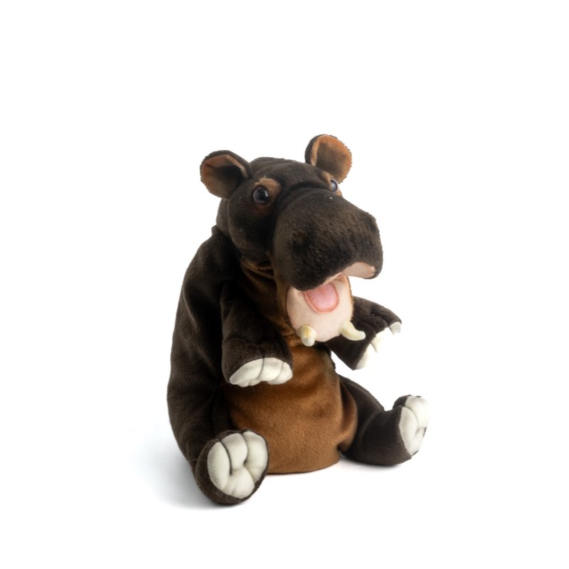 Hansa 8461-河马手偶26厘米长 - 玩偶/公仔 - 环保材料 咖啡色