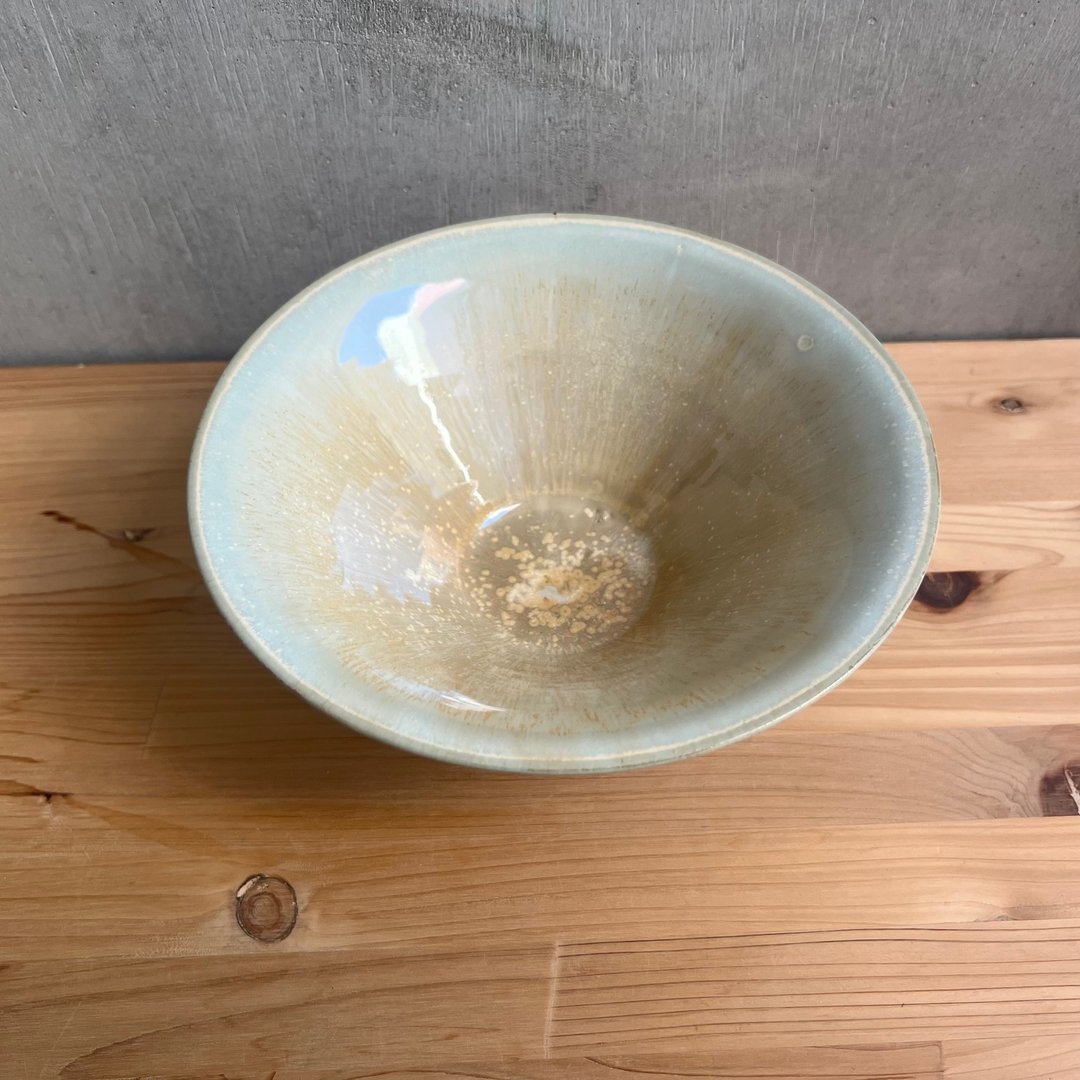 高取烧 面碗 19cm 轆轤庵 元永陶苑 陶器 餐具 元永 成洸 rokuro- - 碗 - 陶 白色