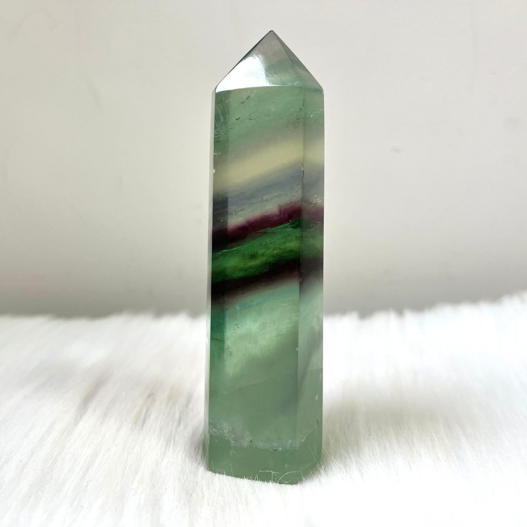 彩萤石柱 | 水晶 | 水晶柱 | 水晶摆件 - 摆饰 - 水晶 多色