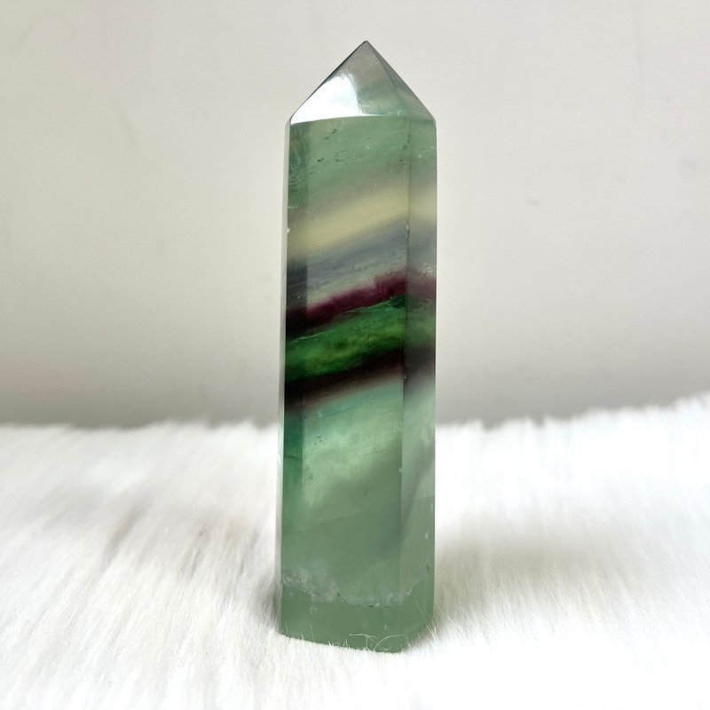 彩萤石柱 | 水晶 | 水晶柱 | 水晶摆件 - 摆饰 - 水晶 多色