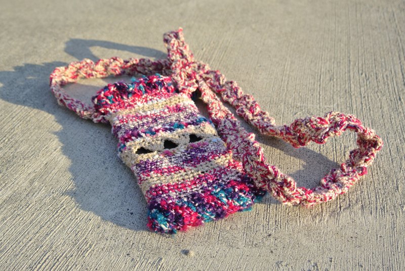 星星手机背带－闪嫩 - 侧背包/斜挎包 - 棉．麻 红色