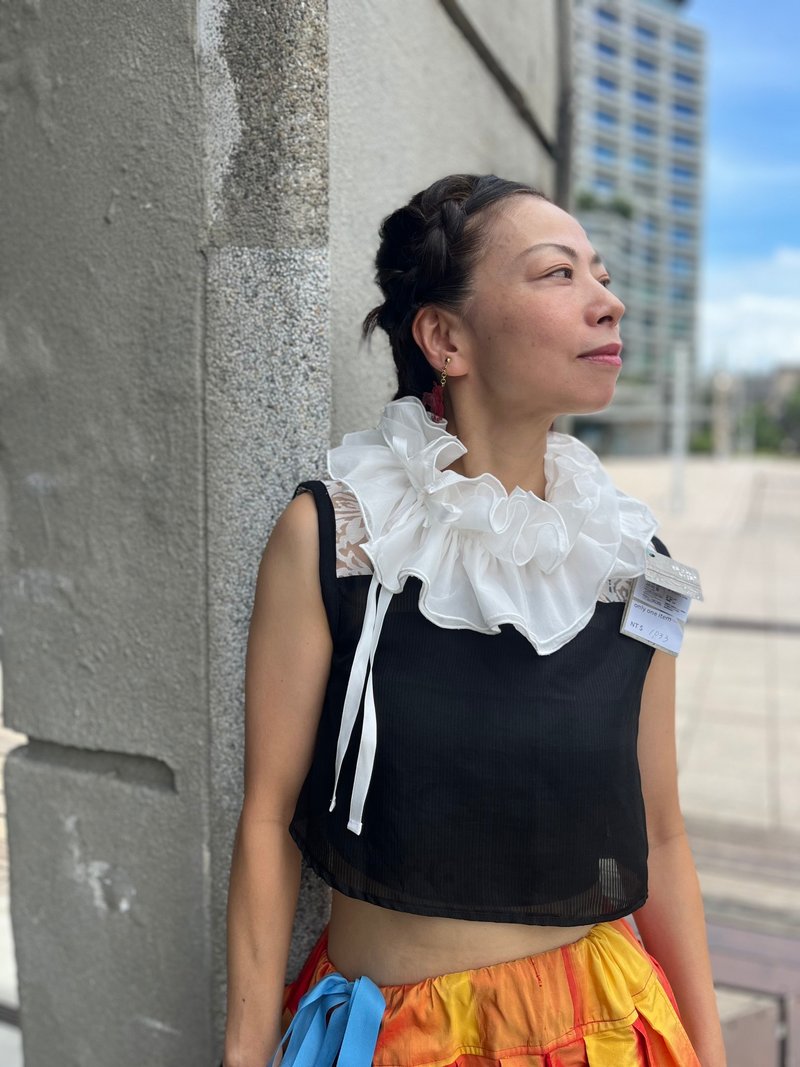 独一无二的立领领饰 - 其他 - 棉．麻 白色