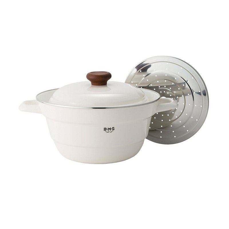 All In One系列 珐琅钢双耳万用锅 27cm 白色 - 厨房用具 - 珐琅 