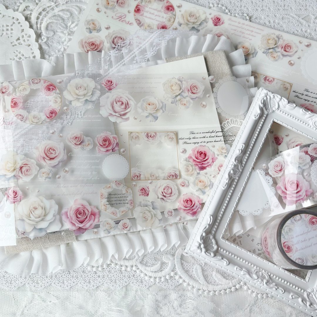 Rose Garden masking tape - 纸胶带 - 其他材质 多色