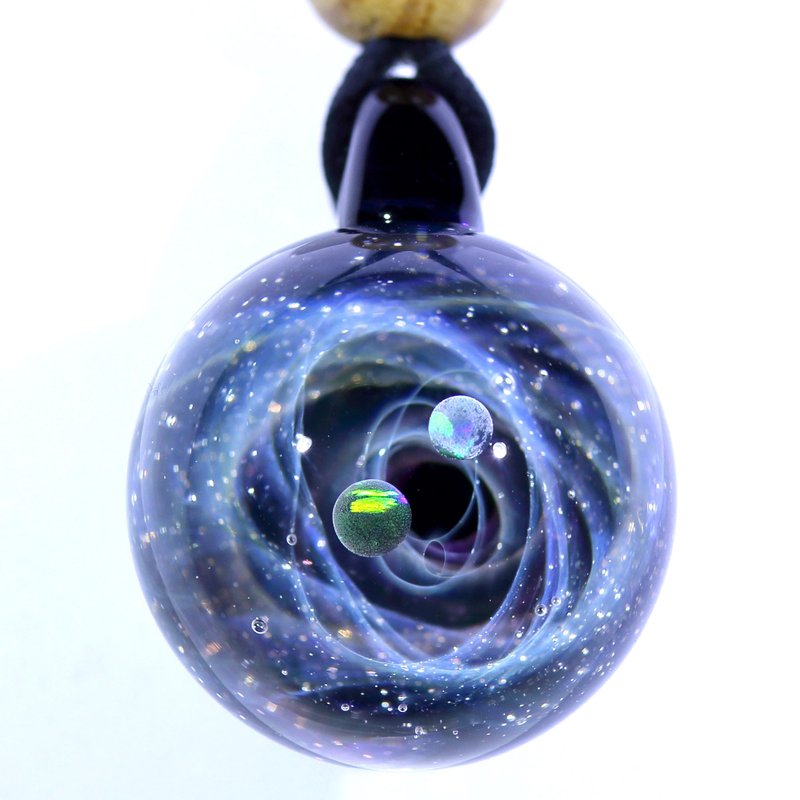 宇宙玻璃颈链吊坠24mm no.P119 - 颈链 - 玻璃 蓝色