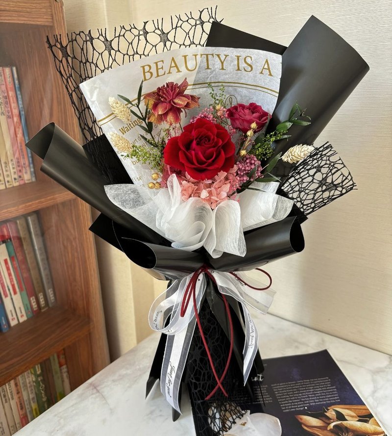 愈心花艺 | |情人节花礼 | 甜甜告白永生花束 - 深情 告白花束 - 干燥花/捧花 - 植物．花 