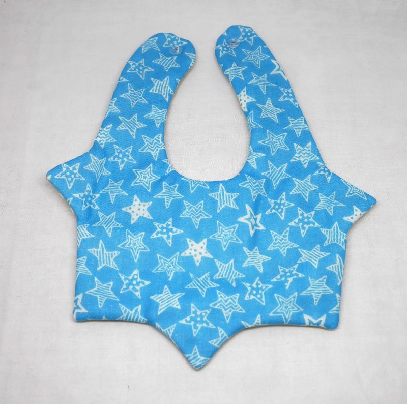 Japanese Handmade 8-layer-gauze Baby Bib - 围嘴/口水巾 - 棉 蓝色