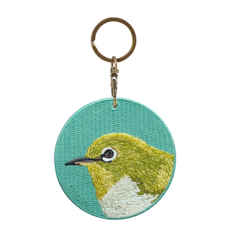 EMJOUR 双面刺绣吊饰 -绿绣眼 | 仿真刺绣 - 吊饰 - 绣线 