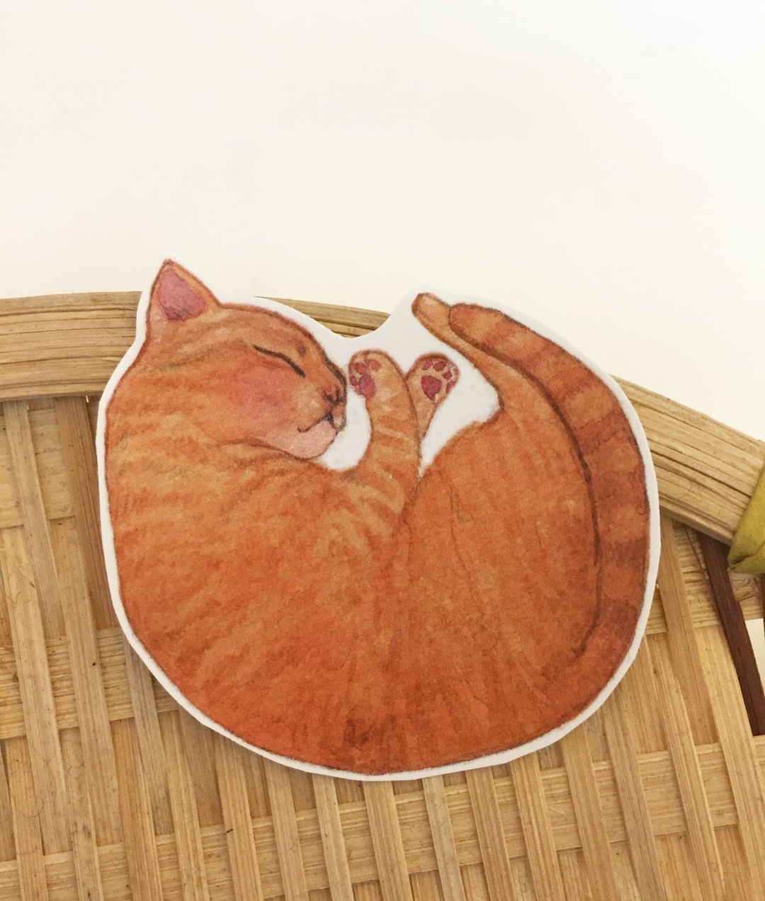 lazy cat悠闲小日子猫咪贴纸 - 贴纸 - 纸 卡其色