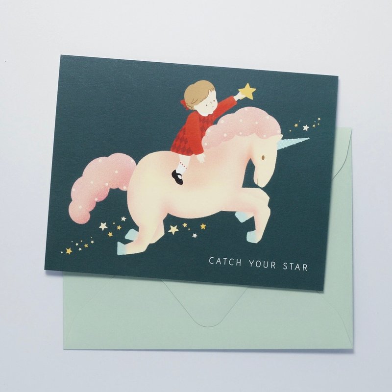 Catch Your Star 祝福卡 - 卡片/明信片 - 纸 