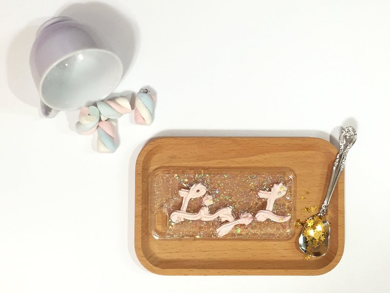 香滑奶油自订名字电话壳 | 仿真食物黏土制 定制化电话壳 - 手机壳/手机套 - 粘土 多色