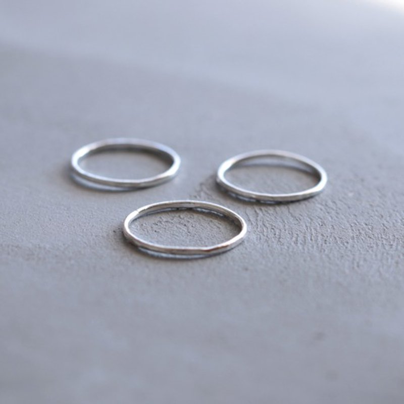 1 thin ring [SV] R055 - 戒指 - 其他金属 银色
