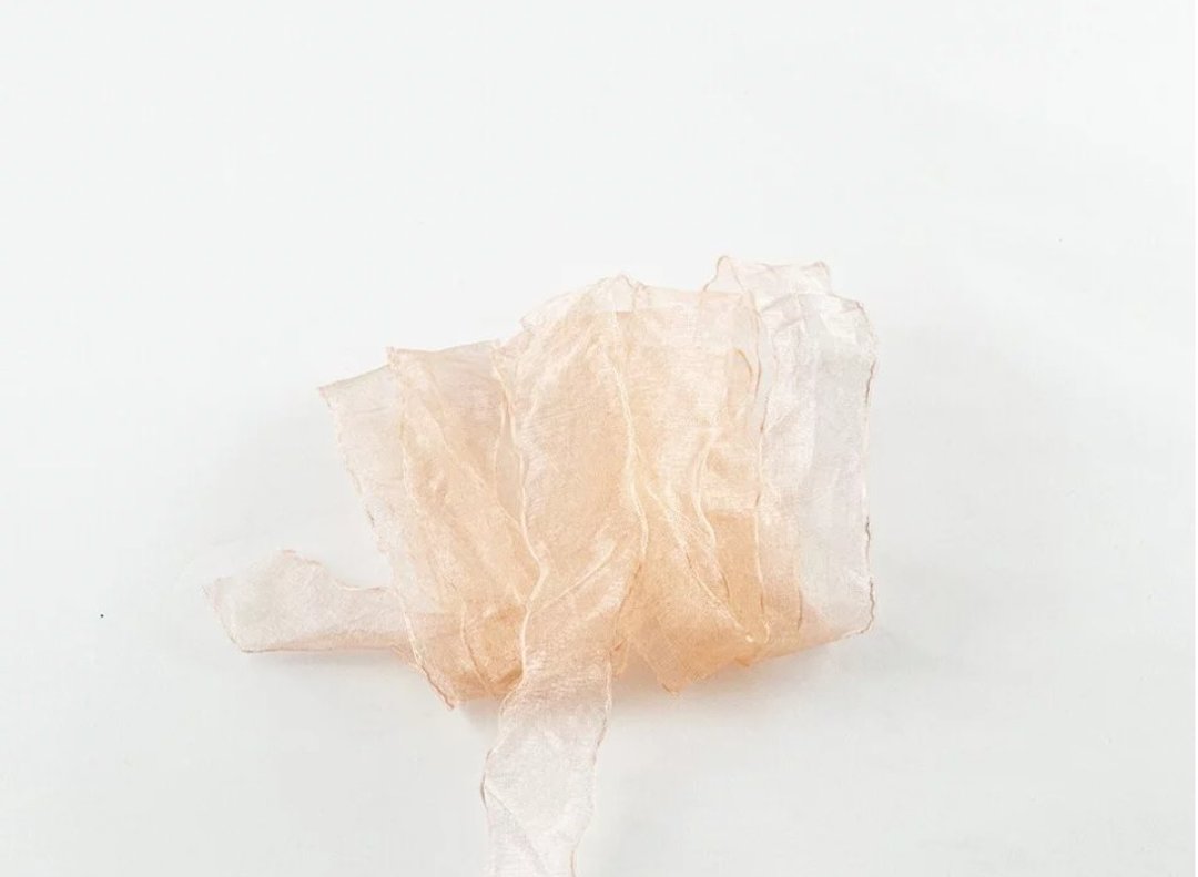 卷边薄光网纱22mm 50码/日本限定色 Jolly coral珊瑚橘粉/Outlet - 包装材料 - 聚酯纤维 
